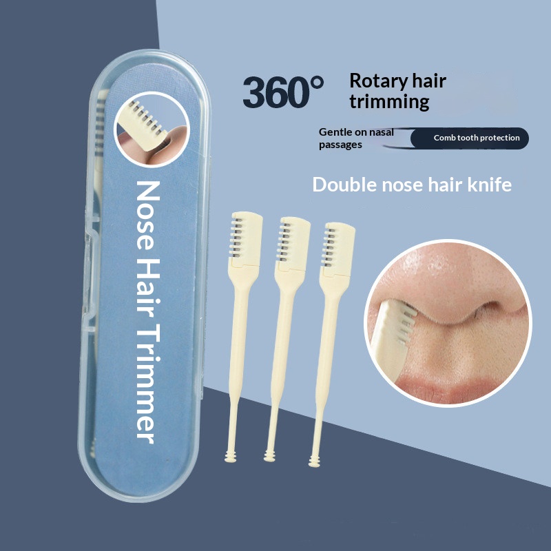 Men'S Grooming Nose And Ear - Dual‑End Manual Nose Hair Trimmer 360°