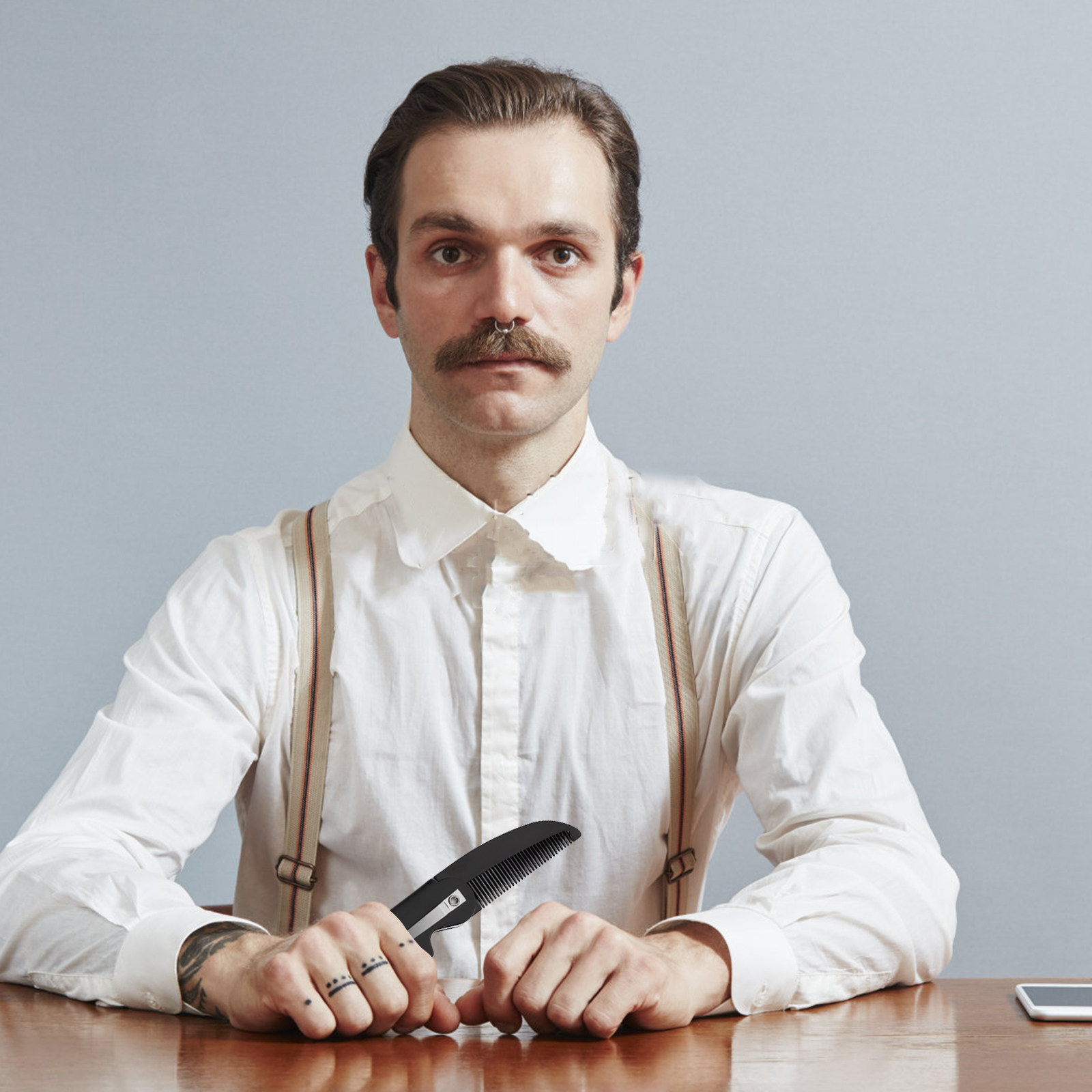 4Pcs Folding Beard Comb for Me - Men'S Grooming And Style 评论和价格
