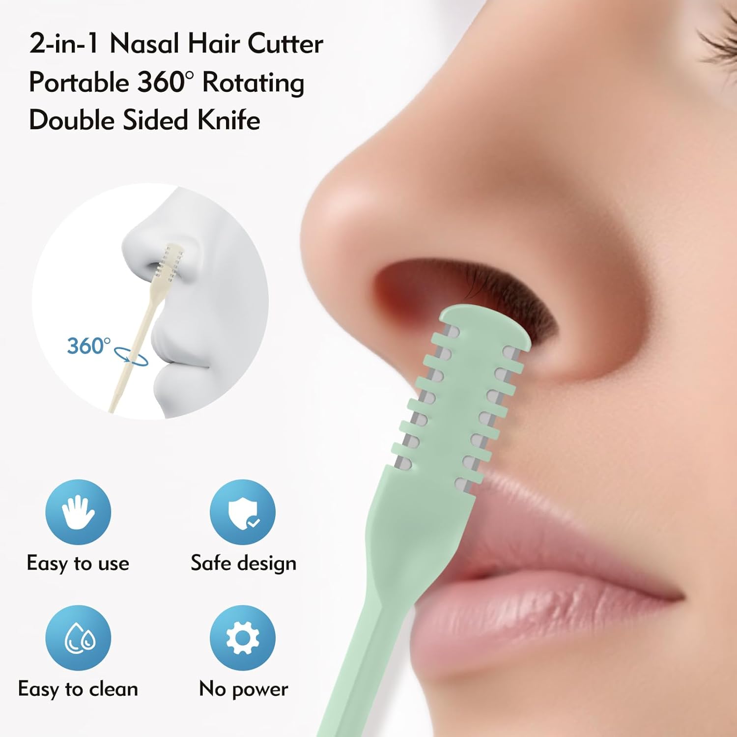 5/20/50Pcs 2-in-1 Nasal Cutter - Grooming Men'S Hair 评论和价格