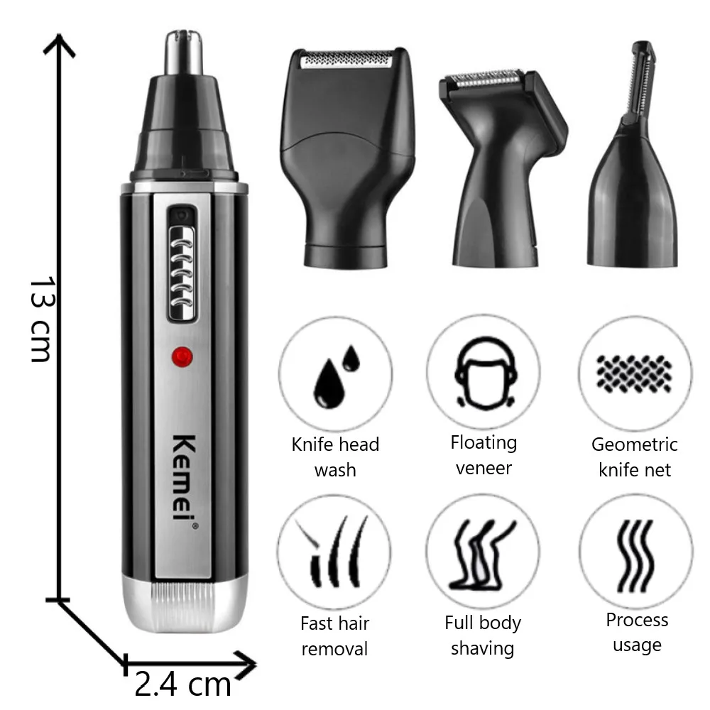 Kemei 4 in 1 trimmer for men E - Men'S Grooming Nose And Ear 评论和价格