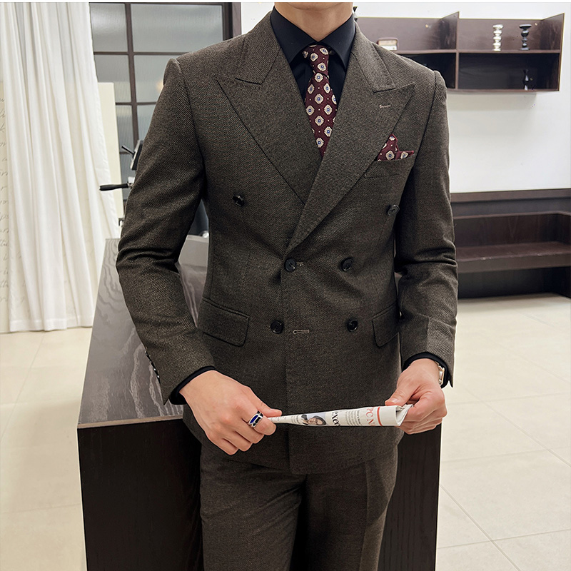 Men Vintage Luxury Double Brea - Mens Grooming Kit Luxury 评论和价格