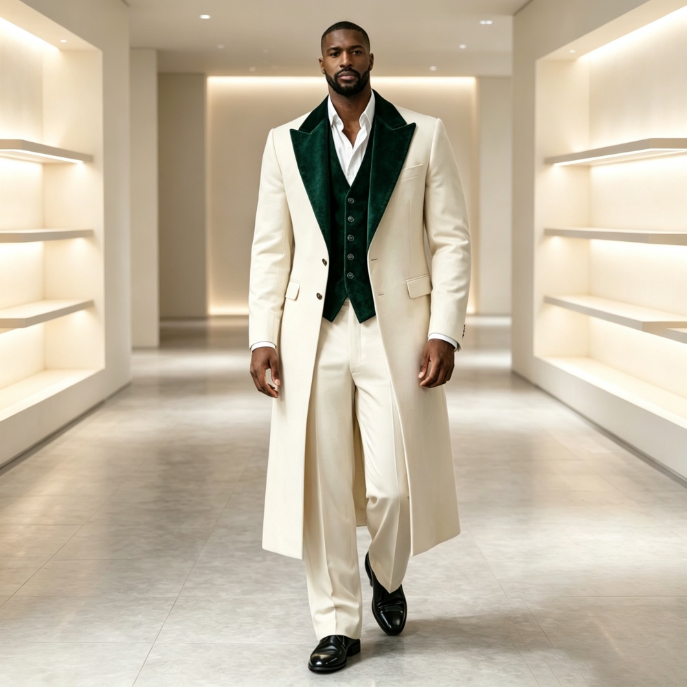 Long Style Three Pieces Men Su - Men'S Grooming And Style 评论和价格