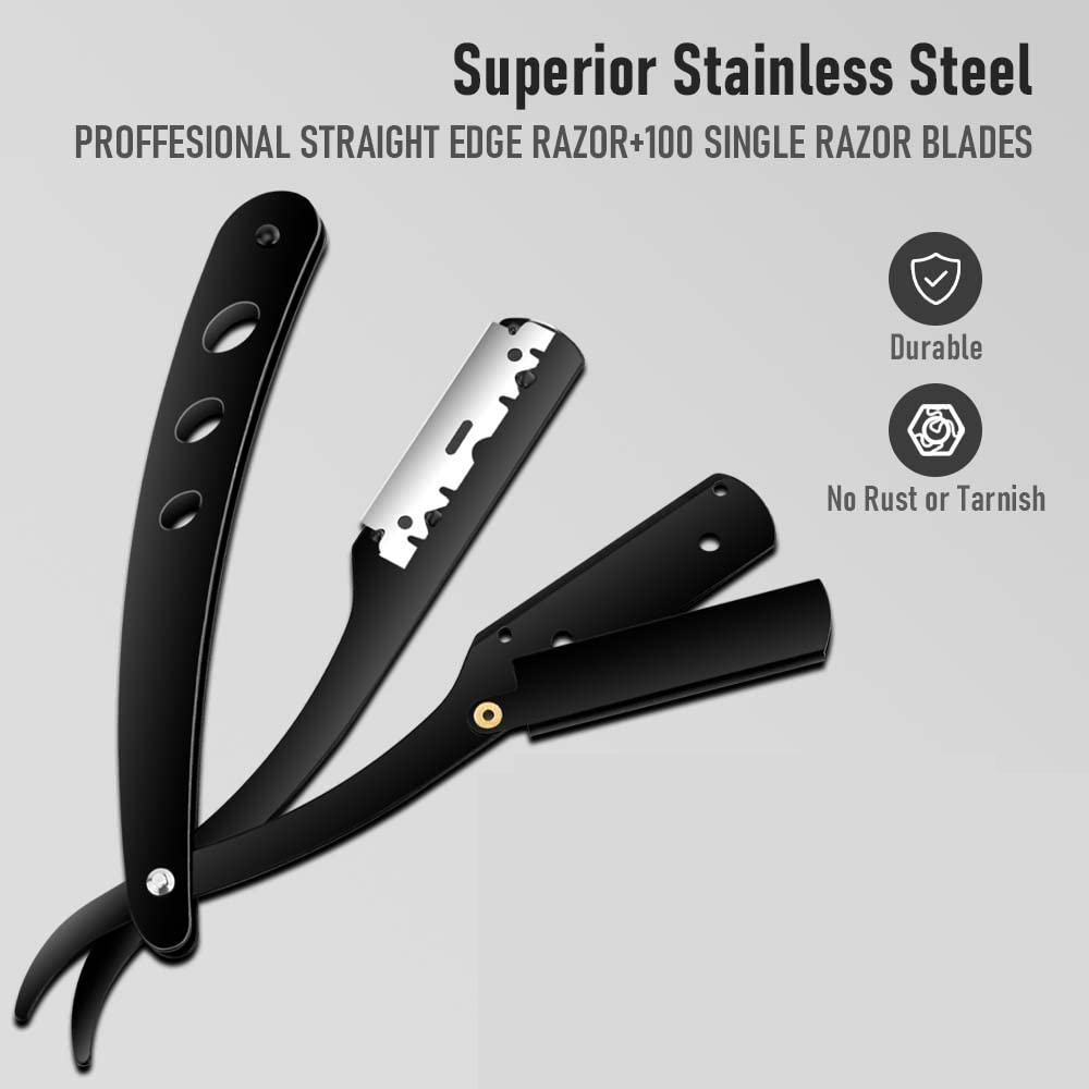 Men Straight Razor Edge Stainl - Straight Razor Safety 评论和价格
