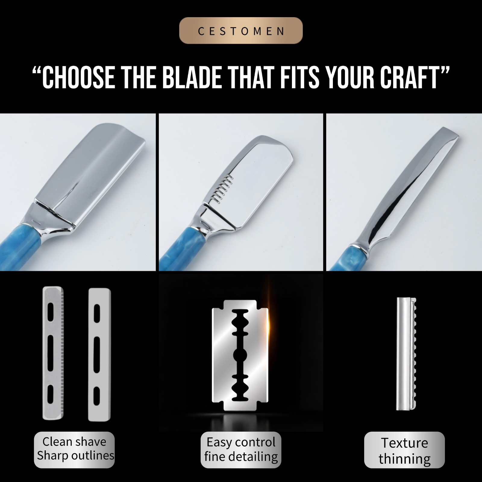 1Pcs Pro Resin Wood Handle Bar - Straight Razor Safety 评论和价格