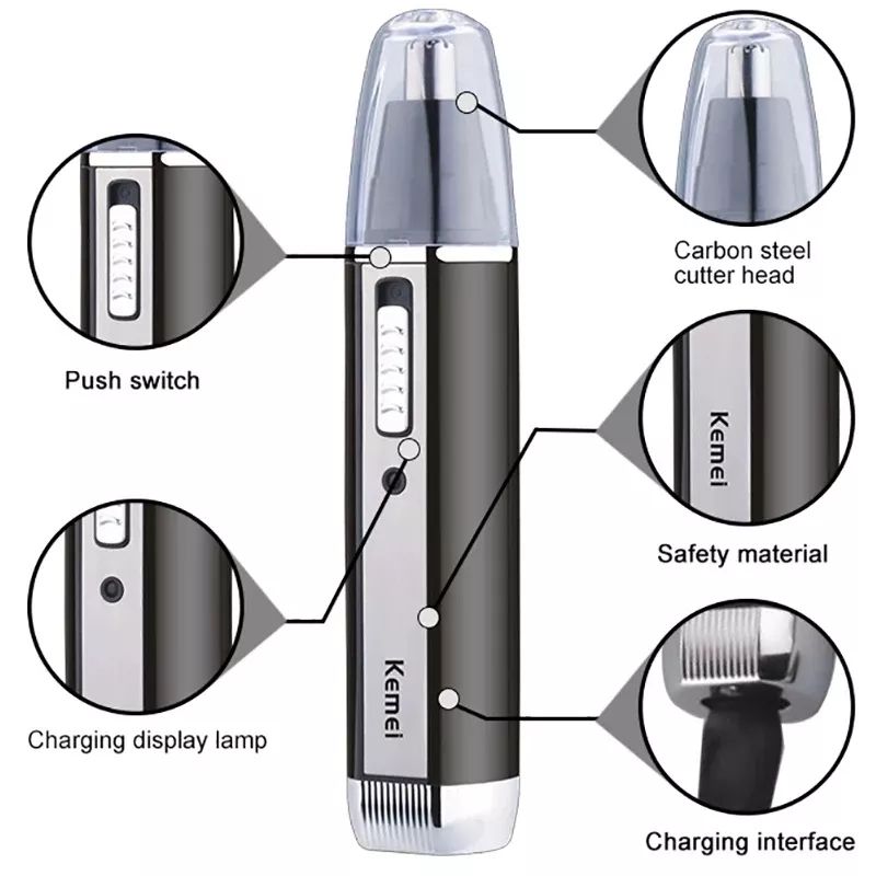 Kemei Rechargeable Electric Al - Men'S Grooming Nose And Ear 评论和价格