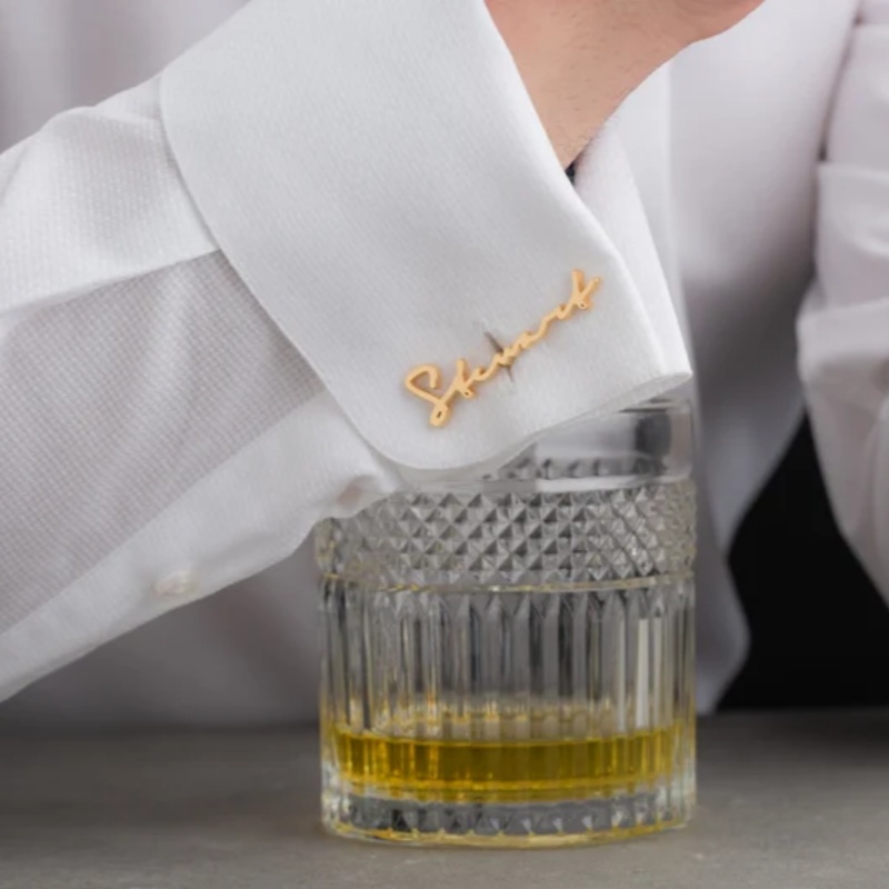 Custom Name Cufflinks 18K Gold - Men'S Grooming & Health Made Simple 评论和价格