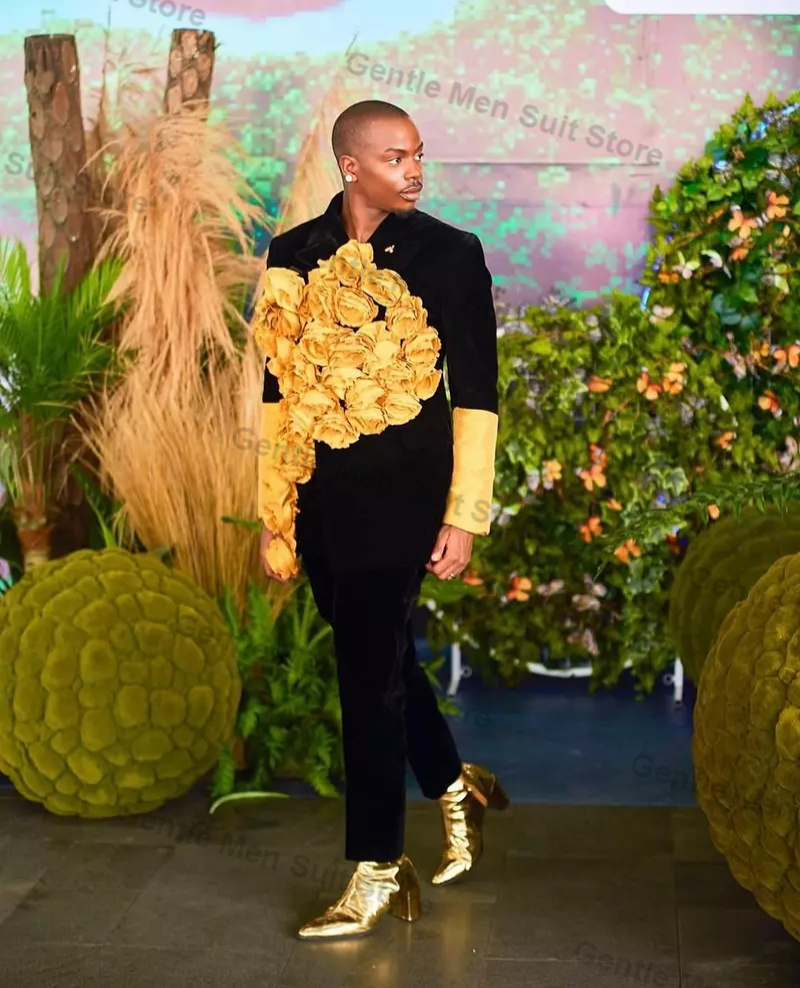 Yellow Black Men Suits Set 2 P - Men'S Grooming & Health Made Simple 评论和价格