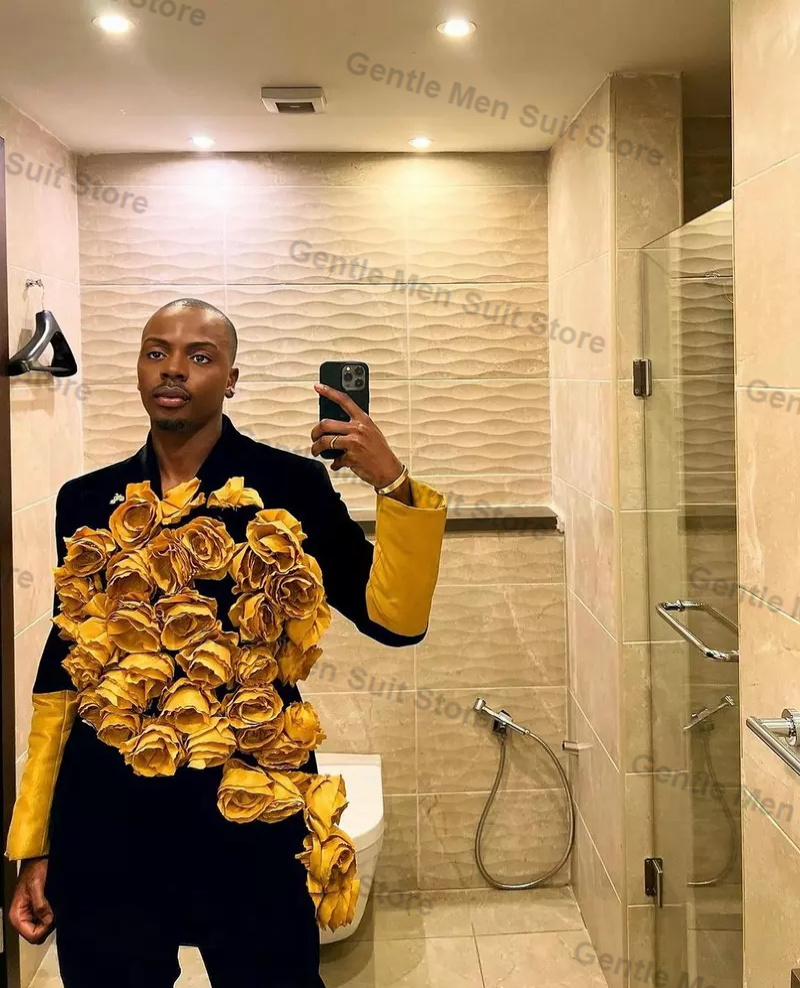Yellow Black Men Suits Set 2 P - Men'S Grooming & Health Made Simple 评论和价格